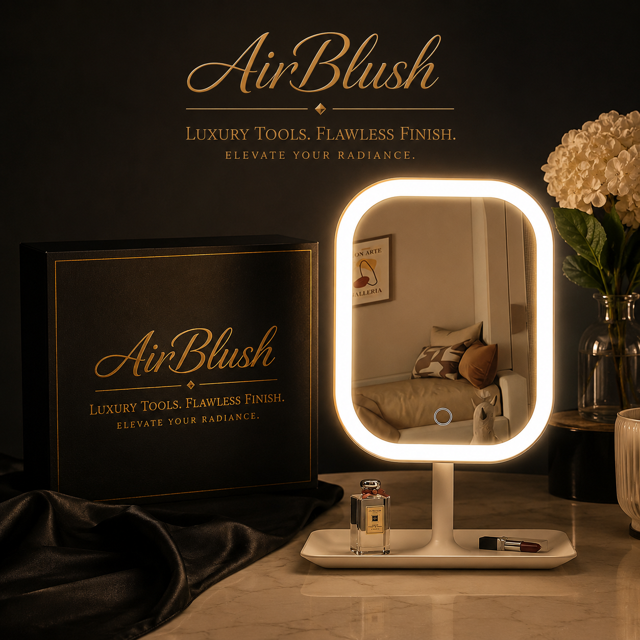 AirBlush LuxeGlow Mirror™ | Premium LED Vanity Mirror